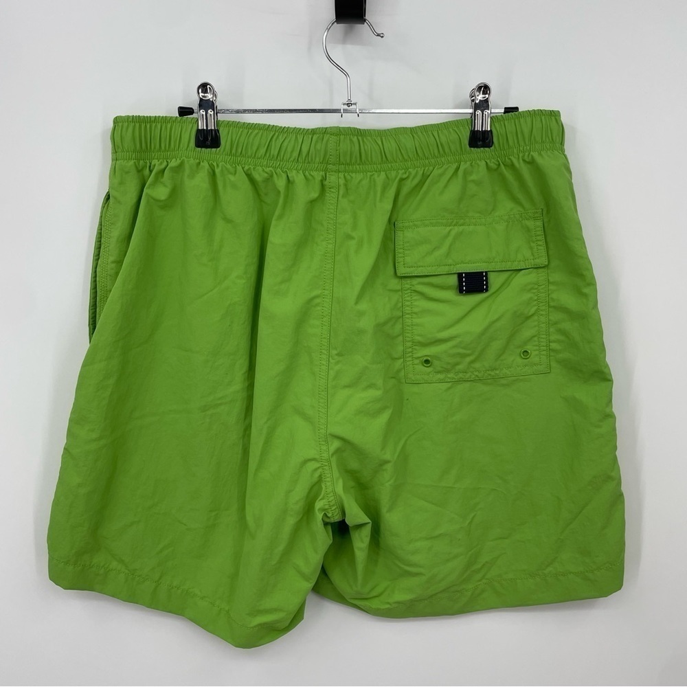 Lands End Swim Trunks Mens M Green Nylon Lined